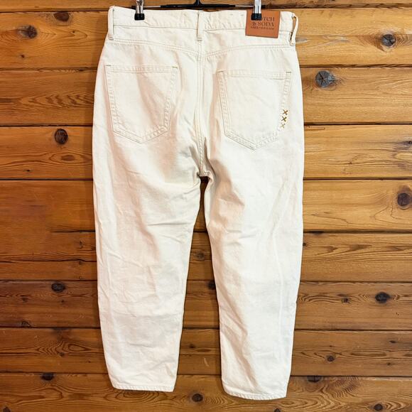 SCOTCH & SODA Mens The Standard Cream Jeans Size 30/32 - Picture 2 of 9